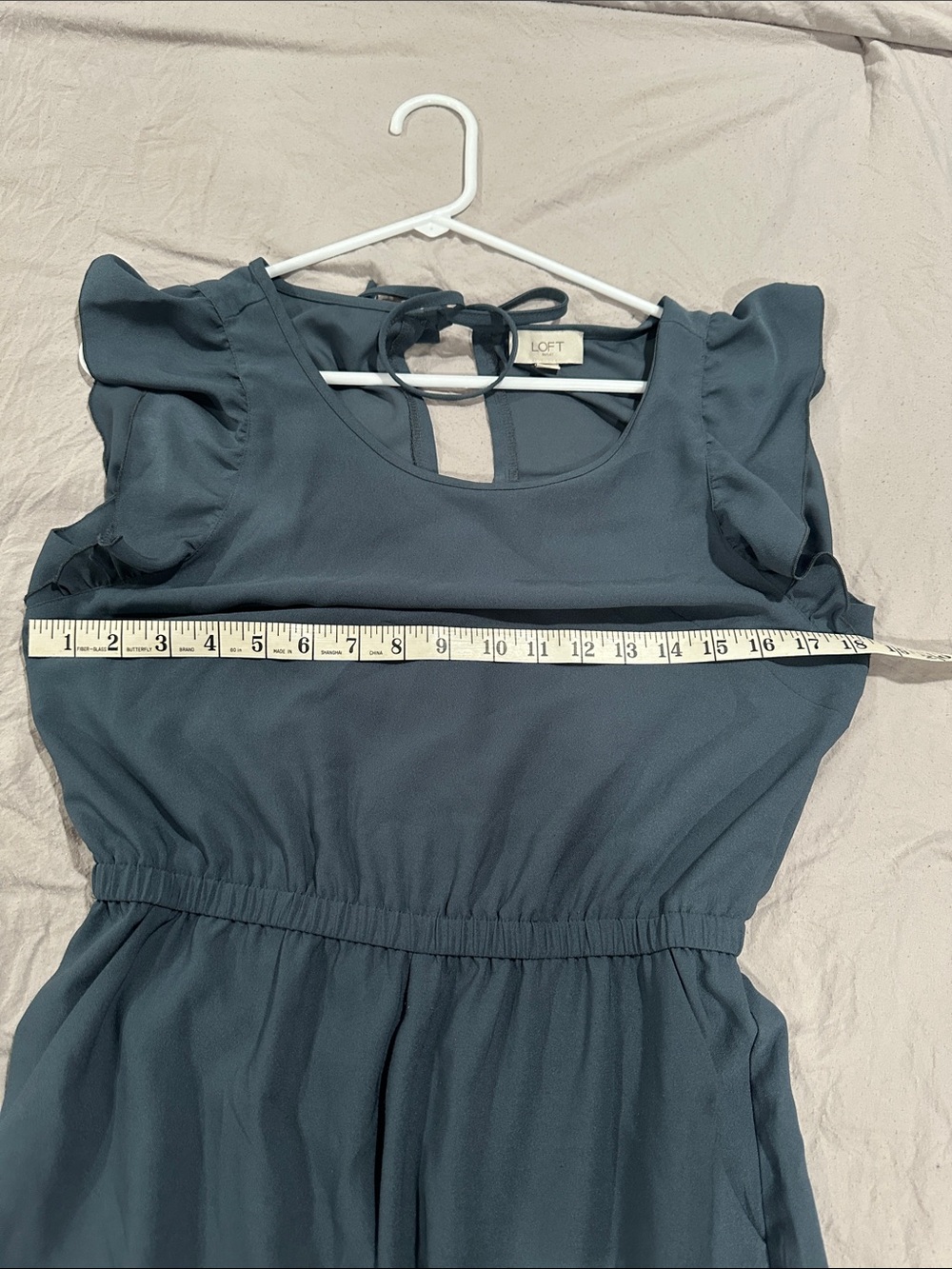 Loft Blue Ruffle Sleeve romper - Picture 3 of 10